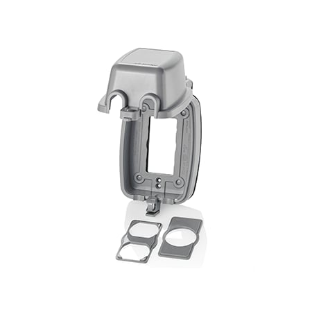 Leviton Electrical Box Cover, 1 Gang Gang, Polycarbonate, GFCI Receptacle Cover Type 5980-UGY